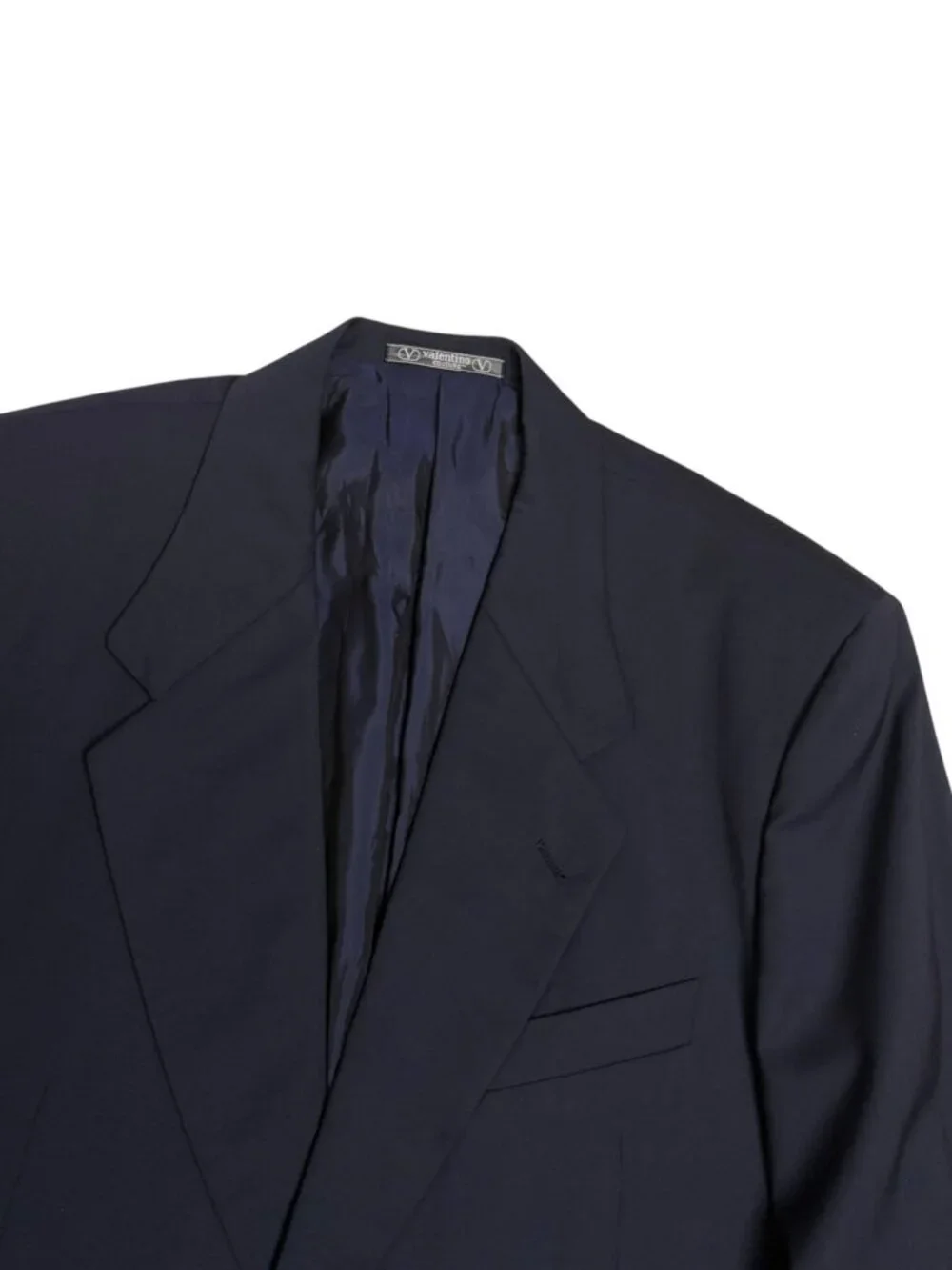 RARE $2,000 VALENTINO Blazer Vintage 80s Sport Coat Blue Business Jacket Men 46R